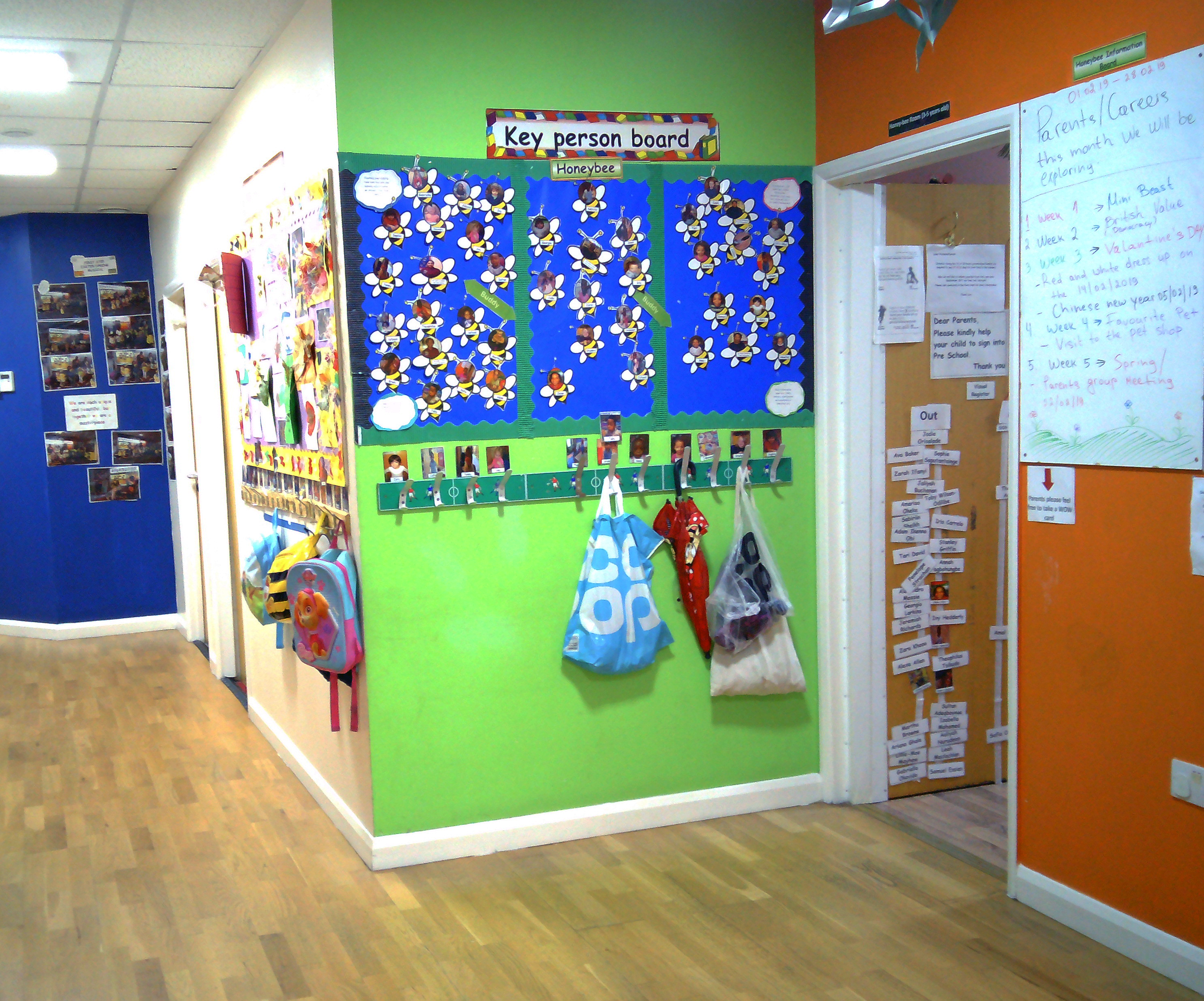 First Step Nursery corridor and branch welcome area